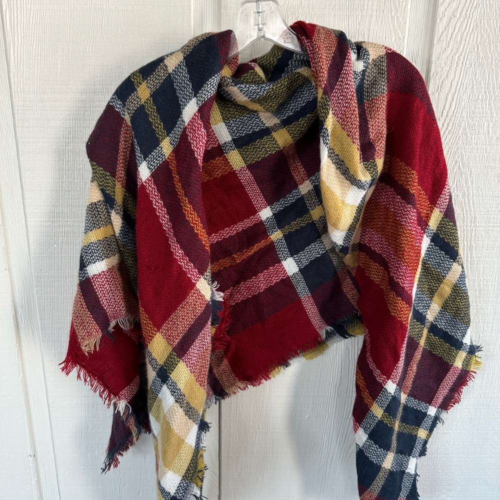 Plaid Blanket Scarf